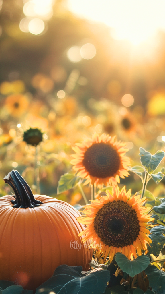 New for Fall: Sunflower Pumpkins Wallpaper Collection - Lilly Ashley Design